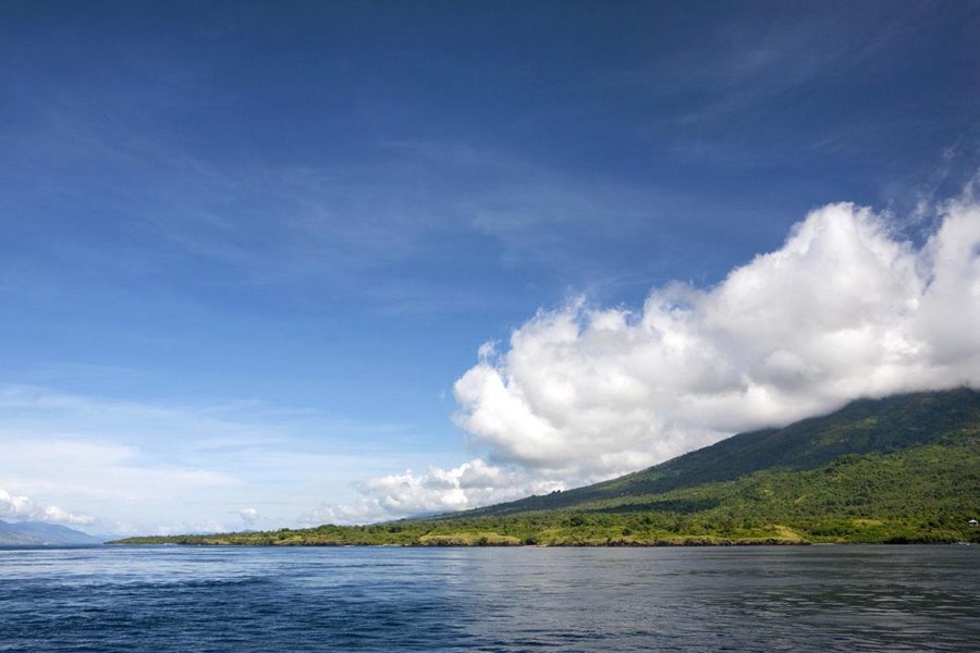 among islands